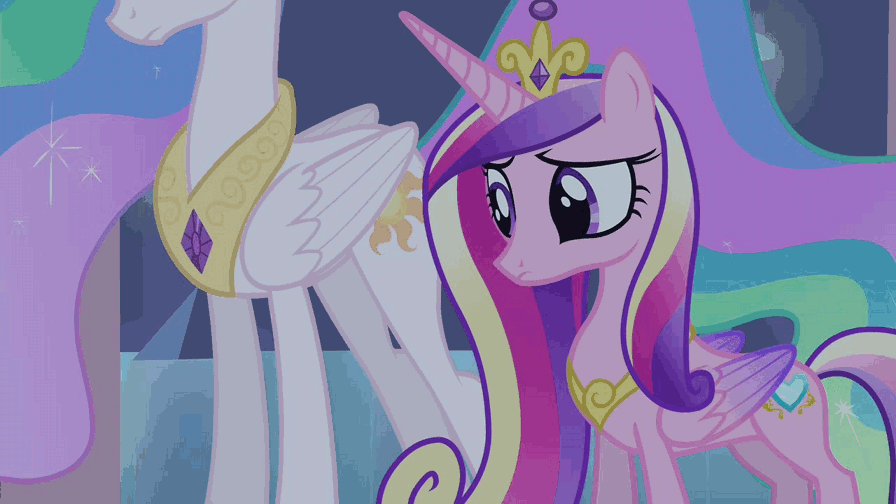 Size: 896x504 | Tagged: safe, screencap, character:princess cadance, character:princess celestia, character:princess luna, character:twilight sparkle, character:twilight sparkle (alicorn), species:alicorn, species:pony, alicorn tetrarchy, animated, balcony, crystal empire, crystal palace, female, mare, singing, you'll play your part