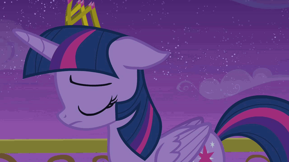 Size: 960x540 | Tagged: safe, screencap, character:princess celestia, character:twilight sparkle, character:twilight sparkle (alicorn), species:alicorn, species:pony, animated, balcony, crystal empire, crystal palace, female, mare, singing, you'll play your part