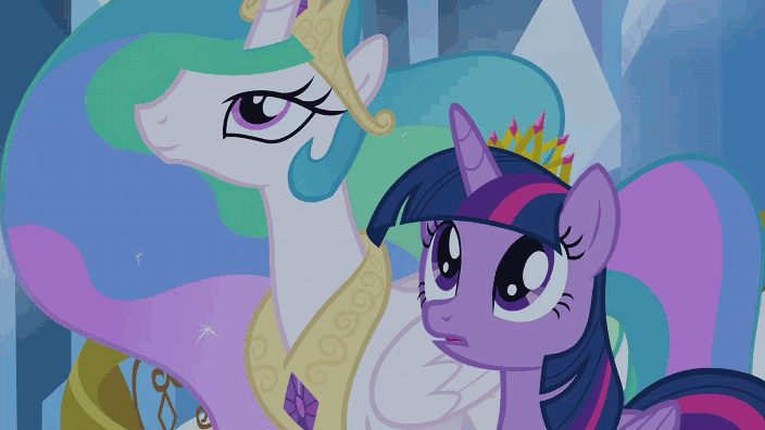 Size: 704x396 | Tagged: safe, screencap, character:princess celestia, character:princess luna, character:twilight sparkle, character:twilight sparkle (alicorn), species:alicorn, species:pony, animated, balcony, crystal empire, crystal palace, female, mare, singing, you'll play your part