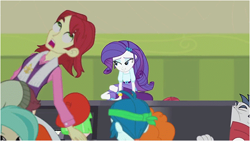 Size: 642x362 | Tagged: safe, screencap, character:captain planet, character:nolan north, character:normal norman, character:rarity, character:rover, character:watermelody, episode:player piano, equestria girls:rainbow rocks, g4, my little pony:equestria girls, background human, boots, bracelet, clothing, golden hazel, high heel boots, jewelry, lockers, nolan north, piano, rose heart, skirt, tennis match