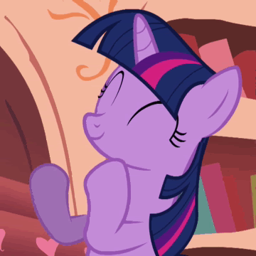 Size: 360x360 | Tagged: safe, screencap, character:twilight sparkle, character:twilight sparkle (unicorn), species:pony, species:unicorn, episode:look before you sleep, g4, my little pony: friendship is magic, animated, clapping, clapping ponies, cropped, cute, eyes closed, female, happy, loop, mare, meme origin, smiling, solo, twiabetes