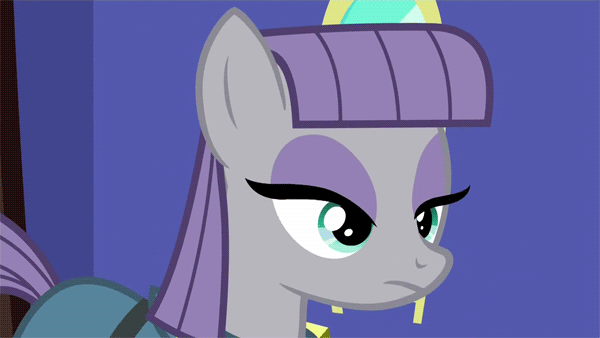 Size: 600x338 | Tagged: safe, screencap, character:maud pie, episode:maud pie, g4, my little pony: friendship is magic, animated, cute, lidded eyes, loop, smiling, solo, when she smiles