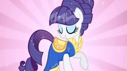 Size: 1365x768 | Tagged: safe, screencap, character:rarity, episode:boast busters, g4, my little pony: friendship is magic, beehive hairdo, solo, updo