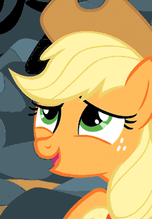 Size: 215x310 | Tagged: safe, screencap, character:applejack, species:earth pony, species:pony, episode:spike at your service, g4, my little pony: friendship is magic, animated, female, invisible stallion, mare, open mouth, out of context, solo