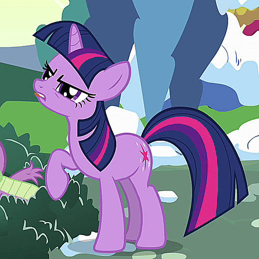 Size: 519x519 | Tagged: safe, screencap, character:spike, character:twilight sparkle, species:pony, species:unicorn, episode:winter wrap up, g4, my little pony: friendship is magic, angry, animated, female, frown, glare, horses doing horse things, mare, open mouth, raised hoof, solo focus, stomping, talking