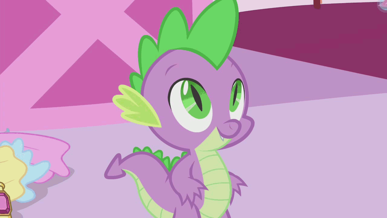 Size: 1280x720 | Tagged: safe, screencap, character:rarity, character:spike, episode:inspiration manifestation, g4, my little pony: friendship is magic, affection, animated, blushing, carousel boutique, clothing, cute, door, feather boa, female, magic, male, mirror, shipping fuel, shy, smiling, spikabetes, telekinesis, touch, wriggle, zoom