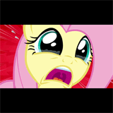 Size: 160x160 | Tagged: safe, screencap, character:fluttershy, episode:castle mane-ia, g4, my little pony: friendship is magic, animated, black bars, frightened, gif, gif for breezies, icon, picture for breezies, scared, solo