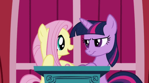 Size: 480x268 | Tagged: safe, screencap, character:fluttershy, character:twilight sparkle, episode:applebuck season, g4, my little pony: friendship is magic, animated