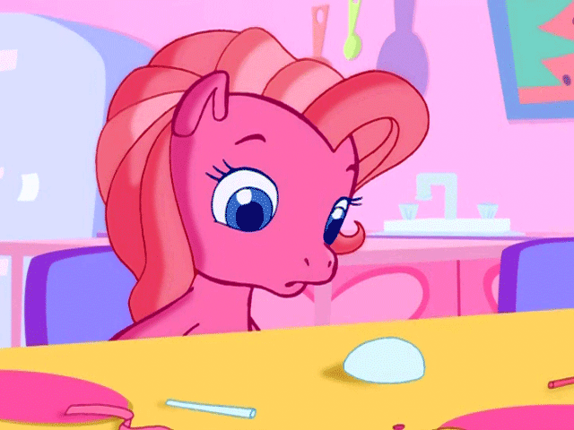 Size: 640x480 | Tagged: safe, screencap, character:pinkie pie, episode:twinkle wish adventure, g3.5, animated, rock, solo, stare