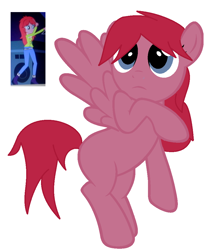 Size: 842x1014 | Tagged: safe, artist:berrypunchrules, screencap, species:pegasus, species:pony, equestria girls:rainbow rocks, g4, my little pony:equestria girls, background human, equestria girls ponified, female, mare, ponified, raspberry fluff, solo