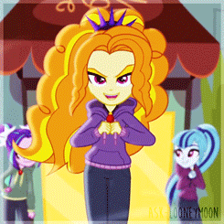 Size: 245x245 | Tagged: safe, screencap, character:adagio dazzle, character:aria blaze, character:sonata dusk, equestria girls:rainbow rocks, g4, my little pony:equestria girls, animated, clothing, diner, gem, hip sway, jewelry, looking at you, necklace, siren gem, the dazzlings, wind