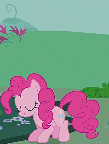 Size: 353x466 | Tagged: safe, screencap, character:pinkie pie, species:earth pony, species:pony, episode:call of the cutie, g4, my little pony: friendship is magic, animated, cropped, jumping, solo