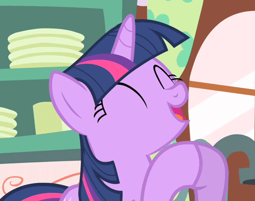 Size: 510x403 | Tagged: safe, screencap, character:twilight sparkle, character:twilight sparkle (unicorn), species:pony, species:unicorn, episode:green isn't your color, g4, my little pony: friendship is magic, animated, clapping, cute, eyes closed, female, mare, solo, twiabetes
