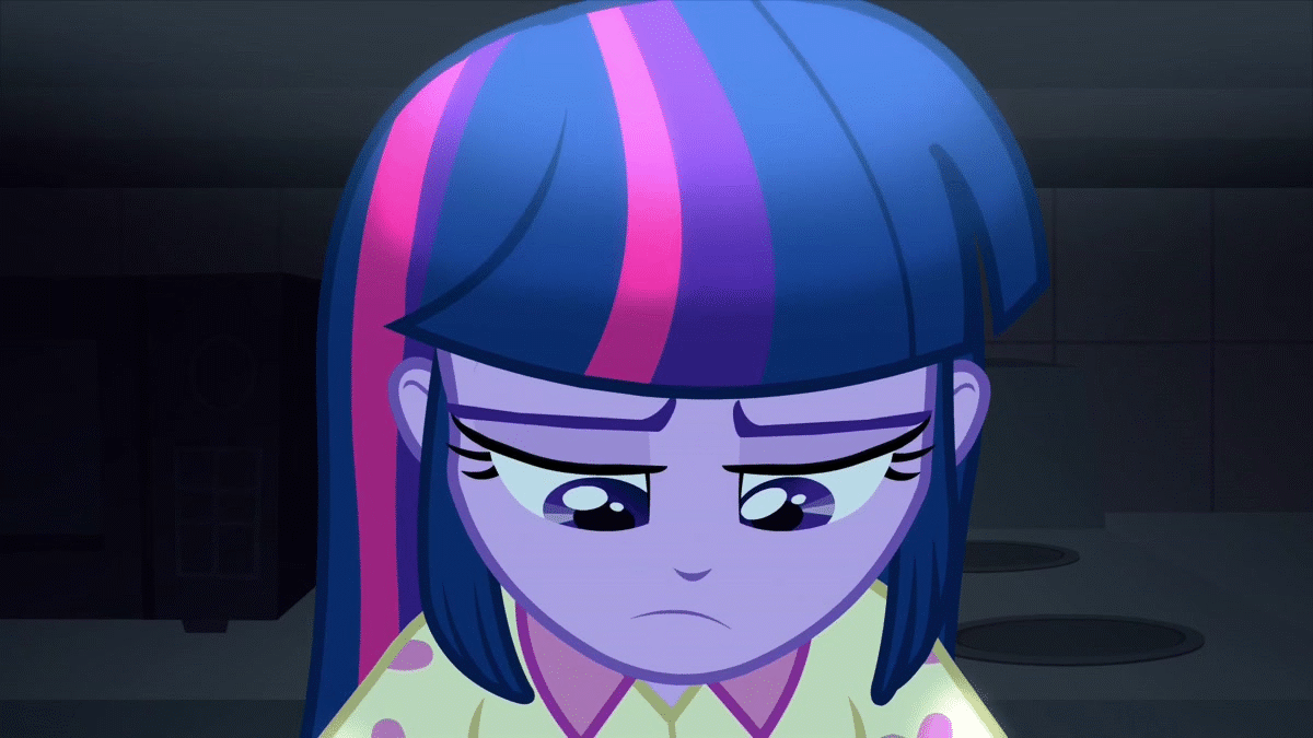 Size: 1200x675 | Tagged: safe, screencap, character:twilight sparkle, equestria girls:rainbow rocks, g4, my little pony:equestria girls, animated, clothing, cute, looking at you, pajamas, solo