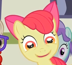 Size: 383x347 | Tagged: safe, screencap, character:apple bloom, faec, ohgodwhat, wat
