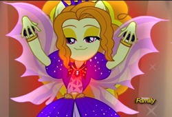 Size: 794x540 | Tagged: safe, screencap, character:adagio dazzle, equestria girls:rainbow rocks, g4, my little pony:equestria girls, :3, fin wings, ponied up, smiling