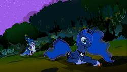 Size: 1366x768 | Tagged: safe, screencap, character:princess luna, character:twilight sparkle, episode:luna eclipsed, g4, my little pony: friendship is magic, solo