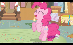 Size: 960x600 | Tagged: safe, screencap, character:pinkie pie, youtube caption