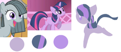 Size: 1253x546 | Tagged: safe, artist:angelstar000, screencap, character:marble pie, character:twilight sparkle, oc, oc:abalone shell, parent:marble pie, parent:twilight sparkle, episode:the ticket master, g4, my little pony: friendship is magic, magical lesbian spawn, offspring, request