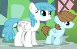 Size: 640x406 | Tagged: safe, screencap, character:chip mint, character:rain catcher, character:white lightning, species:pegasus, species:pony, episode:a friend in deed, g4, my little pony: friendship is magic, female, mare, smile song