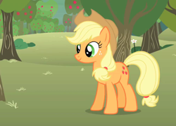 Size: 1000x720 | Tagged: safe, screencap, character:applejack, episode:call of the cutie, g4, my little pony: friendship is magic, solo