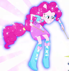 Size: 478x487 | Tagged: safe, screencap, character:pinkie pie, episode:pinkie on the one, equestria girls:rainbow rocks, g4, my little pony:equestria girls, boots, drumsticks, high heel boots, outfit catalog, ponied up, solo