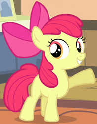 Size: 388x494 | Tagged: safe, screencap, character:apple bloom, episode:somepony to watch over me, g4, my little pony: friendship is magic, solo