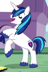 Size: 318x476 | Tagged: safe, screencap, character:shining armor, character:twilight sparkle, species:pony, species:unicorn, episode:a canterlot wedding, g4, my little pony: friendship is magic, male, rearing, solo focus, stallion, young, younger