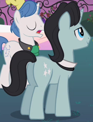Size: 255x333 | Tagged: safe, screencap, character:bruce mane, character:orion, species:pony, species:unicorn, episode:sweet and elite, g4, my little pony: friendship is magic