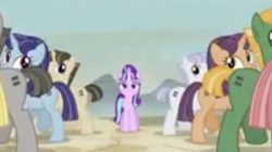 Size: 426x239 | Tagged: safe, screencap, character:starlight glimmer, episode:the cutie map, g4, my little pony: friendship is magic, cult, equal cutie mark, in our town, pony history, s5 starlight, smug, smuglight glimmer