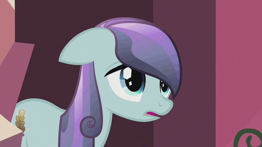 Size: 864x486 | Tagged: safe, screencap, character:king sombra, character:sapphire joy, species:crystal pony, species:pony, episode:the crystal empire, g4, my little pony: friendship is magic, amnesia, animated, anxiety, creepy, crystal, dark magic, doorway, haunted, magic, ptsd, shocked, shuddering, sombra eyes, vision