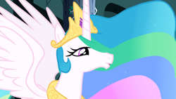 Size: 1366x768 | Tagged: safe, screencap, character:princess celestia, episode:friendship is magic, g4, my little pony: friendship is magic, castle of the royal pony sisters, solo
