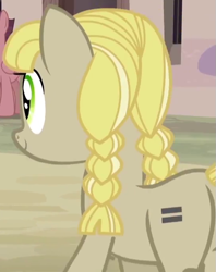 Size: 545x688 | Tagged: safe, screencap, character:offbeat, species:pony, episode:the cutie map, g4, my little pony: friendship is magic, background pony, braid, cropped, female, mare, pigtails, plot, solo focus, twintails