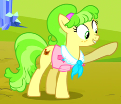 Size: 458x395 | Tagged: safe, screencap, character:chickadee, character:ms. peachbottom, episode:games ponies play, g4, my little pony: friendship is magic, cropped, solo