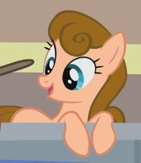 Size: 205x237 | Tagged: safe, screencap, species:earth pony, species:pony, episode:the last roundup, g4, my little pony: friendship is magic, background pony, female, mare, peachy cream, solo