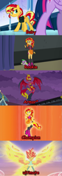 Size: 533x1500 | Tagged: safe, screencap, character:spike, character:sunset satan, character:sunset shimmer, species:dog, episode:my past is not today, equestria girls:rainbow rocks, g4, my little pony:equestria girls, demon, digimon, fiery wings, spike the dog, sunset phoenix, sunset satan