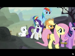 Size: 1024x768 | Tagged: safe, screencap, character:applejack, character:double diamond, character:fluttershy, character:pinkie pie, character:rainbow dash, character:rarity, character:twilight sparkle, character:twilight sparkle (alicorn), species:alicorn, species:earth pony, species:pegasus, species:pony, species:unicorn, episode:the cutie map, g4, my little pony: friendship is magic, animation error, are you frustrated?, cutie mark, female, great moments in animation, long neck, looking back, male, mane six, mare, meme, necc, rainbow girrash, rarity is not amused, rokurokubi dash, stallion, unamused, wat