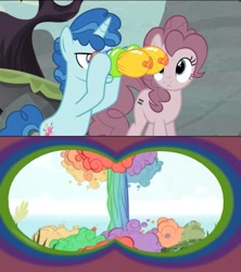 Size: 533x600 | Tagged: safe, screencap, character:party favor, character:pinkie pie, episode:the cutie map, g4, my little pony: friendship is magic, atomic rainboom, balloon vision, exploitable meme, meme, rainbow nuke, template