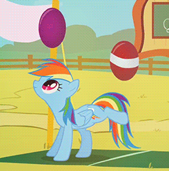 Size: 245x248 | Tagged: safe, screencap, character:rainbow dash, episode:fall weather friends, g4, my little pony: friendship is magic, animated, ball, solo