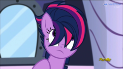 Size: 1920x1080 | Tagged: safe, screencap, character:twilight sparkle, character:twilight sparkle (alicorn), species:alicorn, species:pony, episode:castle sweet castle, g4, my little pony: friendship is magic, alternate hairstyle, bangs, female, hair over eyes, mare, punklight sparkle