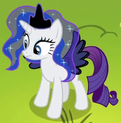 Size: 279x284 | Tagged: safe, screencap, character:princess luna, character:rarity, episode:testing testing 1-2-3, g4, my little pony: friendship is magic, clothing, costume, lunarity