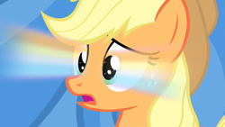Size: 1280x720 | Tagged: safe, screencap, character:applejack, episode:leap of faith, g4, my little pony: friendship is magic, rainbow, solo