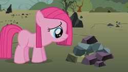 Size: 1280x720 | Tagged: safe, screencap, character:pinkamena diane pie, character:pinkie pie, episode:the cutie mark chronicles, g4, my little pony: friendship is magic, filly, filly pinkie pie, sad, solo, younger
