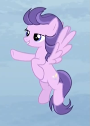 Size: 401x559 | Tagged: safe, screencap, character:clear skies, species:pegasus, species:pony, episode:tanks for the memories, g4, my little pony: friendship is magic, background pony, cropped, female, flying, mare, solo