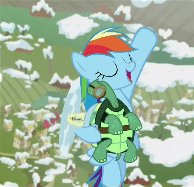Size: 625x601 | Tagged: safe, screencap, character:rainbow dash, character:tank, episode:tanks for the memories, g4, my little pony: friendship is magic, animated, ballerina, cute, dashabetes, girly, good trick, singing, spinning