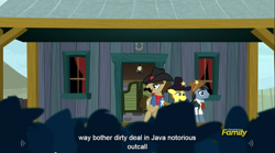 Size: 1281x713 | Tagged: safe, screencap, character:sheriff silverstar, episode:appleoosa's most wanted, g4, my little pony: friendship is magic, meme, star spur, youtube caption
