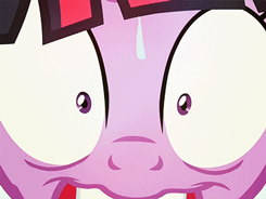Size: 245x184 | Tagged: safe, screencap, character:twilight sparkle, episode:lesson zero, g4, my little pony: friendship is magic, animated, close-up, cropped, extreme close up, eye twitch, solo, sweat