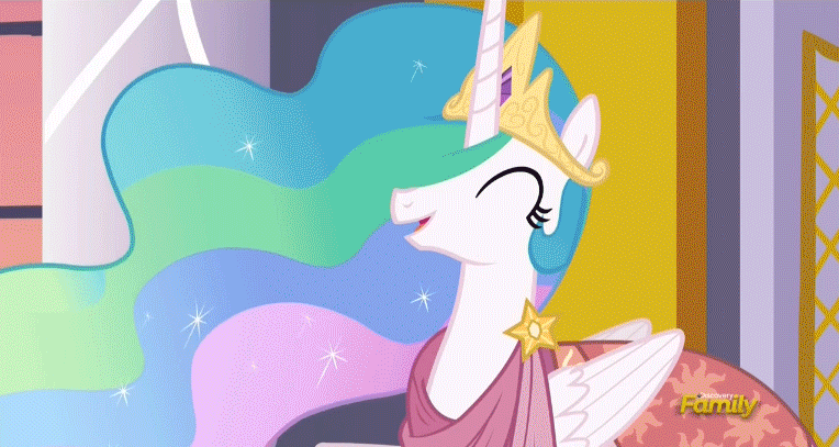 Size: 764x407 | Tagged: safe, screencap, character:princess celestia, character:twilight sparkle, character:twilight sparkle (alicorn), species:alicorn, species:pony, episode:make new friends but keep discord, g4, my little pony: friendship is magic, animated, blinking, clothing, confused, cute, cutelestia, dress, excited, eye contact, eyes closed, female, frown, gala dress, looking at each other, mare, open mouth, pushing, raised hoof, smiling, spread wings, talking, trollestia, wide eyes, wing hands, wings
