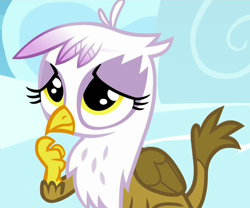 Size: 1290x1074 | Tagged: safe, screencap, character:gilda, species:griffon, episode:the lost treasure of griffonstone, g4, my little pony: friendship is magic, chickub, cropped, cute, female, gildadorable, solo, younger