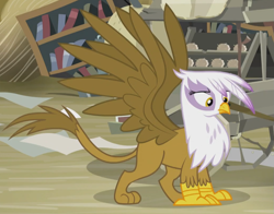 Size: 1035x812 | Tagged: safe, screencap, character:gilda, species:griffon, episode:the lost treasure of griffonstone, g4, my little pony: friendship is magic, cropped, female, majestic, solo, spread wings, wings
